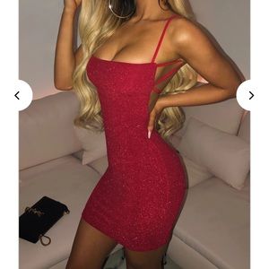 Red night out dress